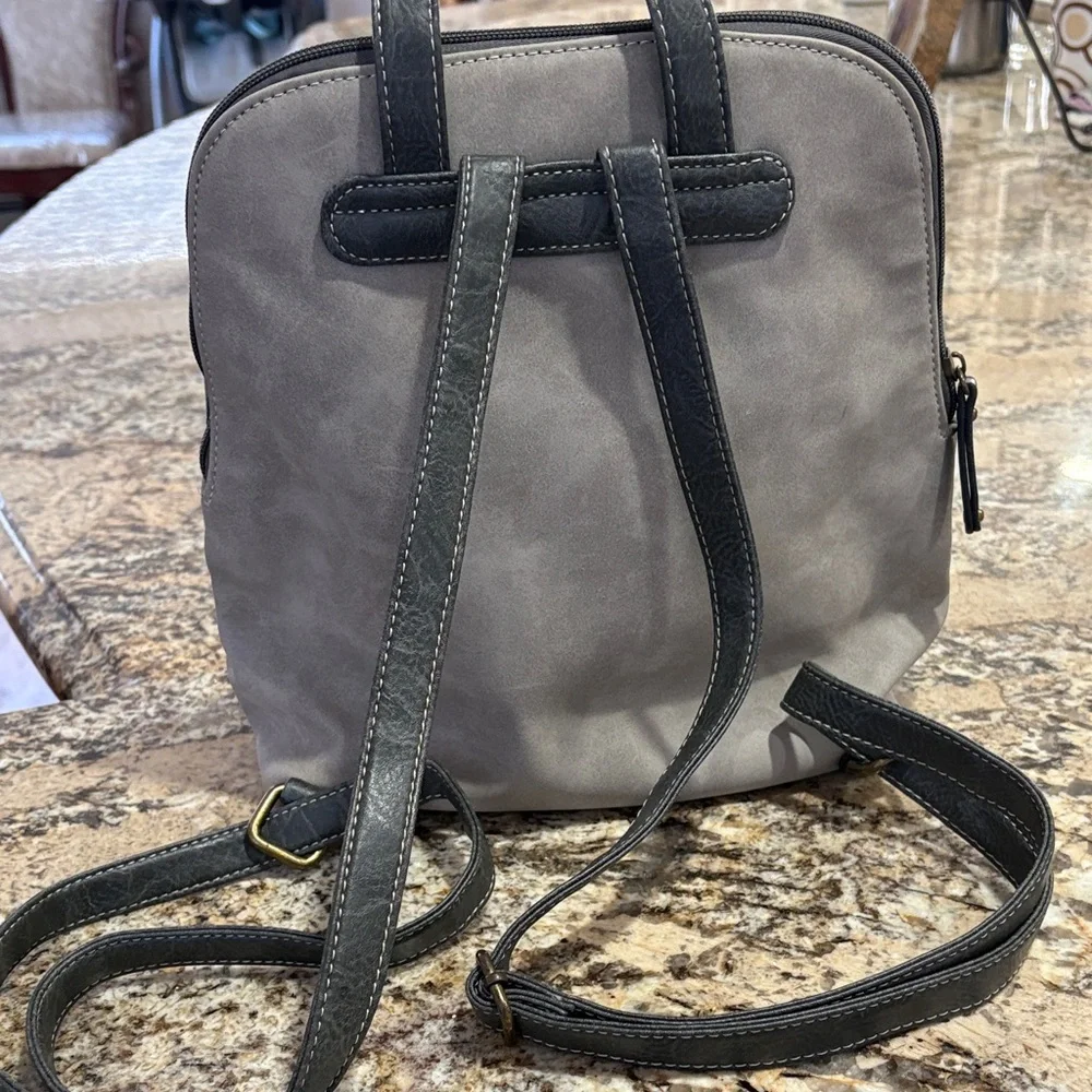 b.o.c. Gray and Black Stitched Backpack - Picture 4 of 9